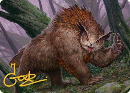 Owlbear Art Card (Gold-Stamped Signature) [Dungeons & Dragons: Adventures in the Forgotten Realms Art Series] - La Boîte Mystère ( The Mystery Box)