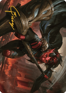 Karlach, Fury of Avernus Art Card (34) (Gold-Stamped Signature) [Commander Legends: Battle for Baldur's Gate Art Series] - La Boîte Mystère ( The Mystery Box)