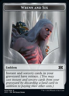 Wrenn and Six Emblem // Monk Double-sided Token [Double Masters 2022 Tokens] - La Boîte Mystère ( The Mystery Box)