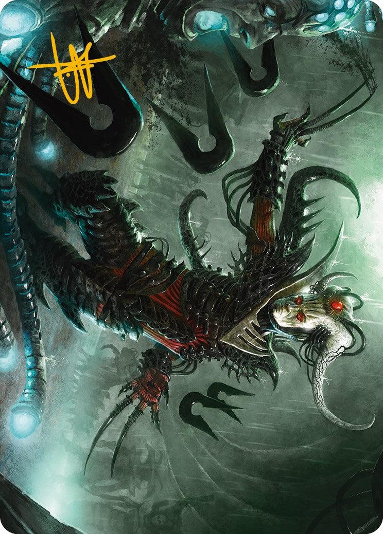 Vraan, Executioner Thane Art Card (Gold-Stamped Signature) [Phyrexia: All Will Be One Art Series] - La Boîte Mystère ( The Mystery Box)