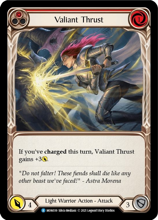 Valiant Thrust (Red) [MON039] 1st Edition Normal - La Boîte Mystère ( The Mystery Box)