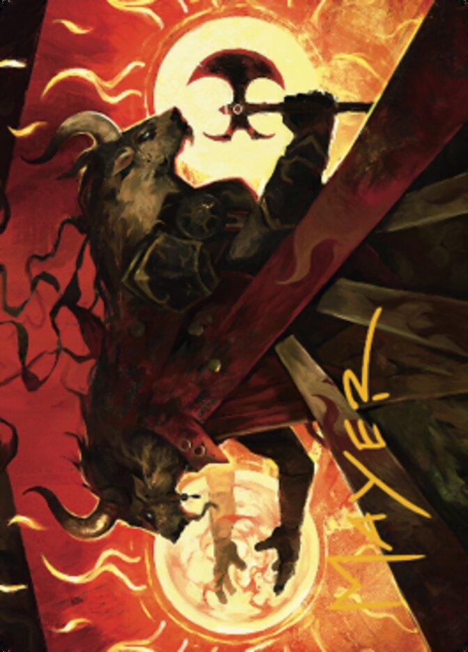 Hurloon Battle Hymn Art Card (Gold-Stamped Signature) [Dominaria United Art Series] - La Boîte Mystère ( The Mystery Box)