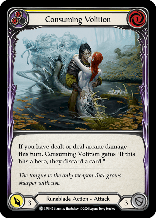 Consuming Volition (Yellow) [CRU149] 1st Edition Normal - La Boîte Mystère ( The Mystery Box)