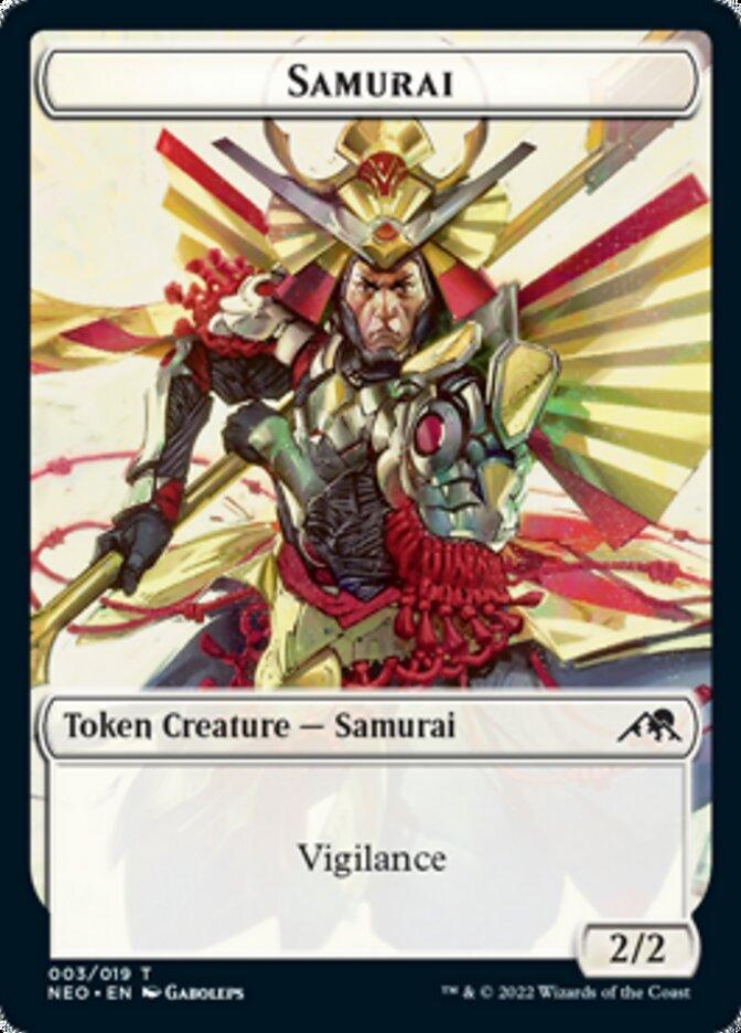 Samurai // Mechtitan Double-sided Token [Kamigawa: Neon Dynasty Tokens] - La Boîte Mystère ( The Mystery Box)