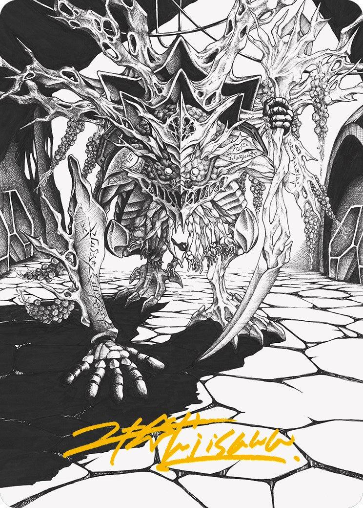 Thrun, Breaker of Silence Art Card (Gold-Stamped Signature) [Phyrexia: All Will Be One Art Series] - La Boîte Mystère ( The Mystery Box)