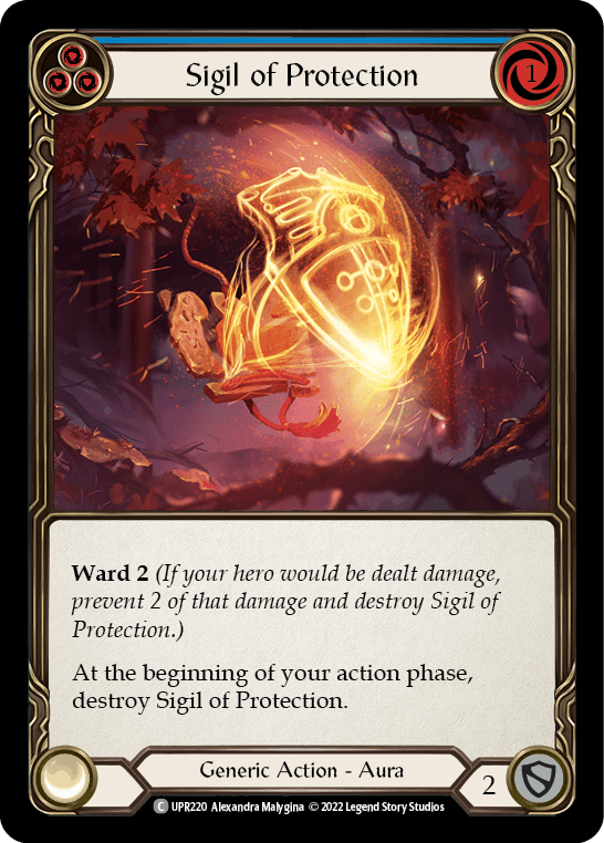 Sigil of Protection (Blue) [UPR220] (Uprising) Rainbow Foil - La Boîte Mystère ( The Mystery Box)