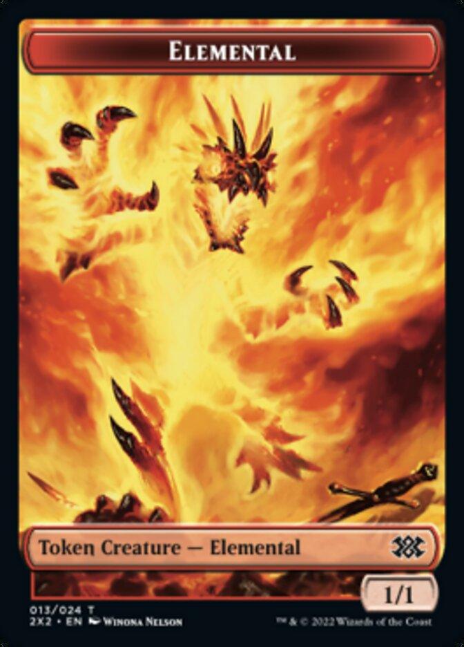 Elemental // Phyrexian Golem Double-sided Token [Double Masters 2022 Tokens] - La Boîte Mystère ( The Mystery Box)