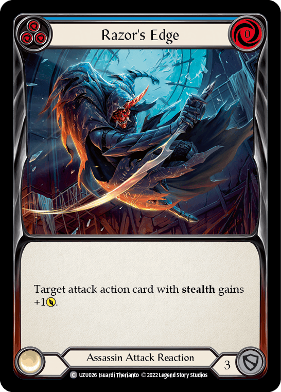 Razor's Edge (Blue) [UZU026] (Outsiders Uzuri Blitz Deck) - La Boîte Mystère ( The Mystery Box)