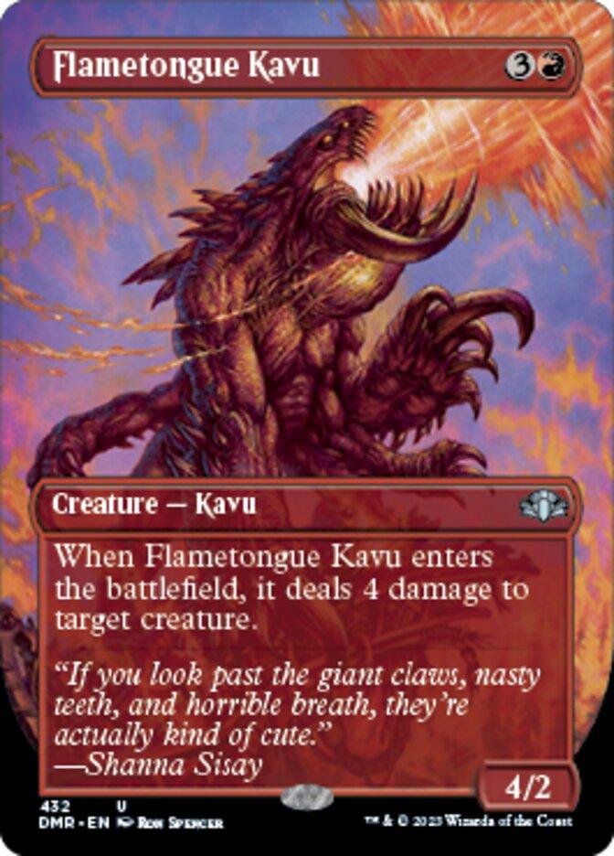 Flametongue Kavu (Borderless Alternate Art) [Dominaria Remastered] - La Boîte Mystère ( The Mystery Box)