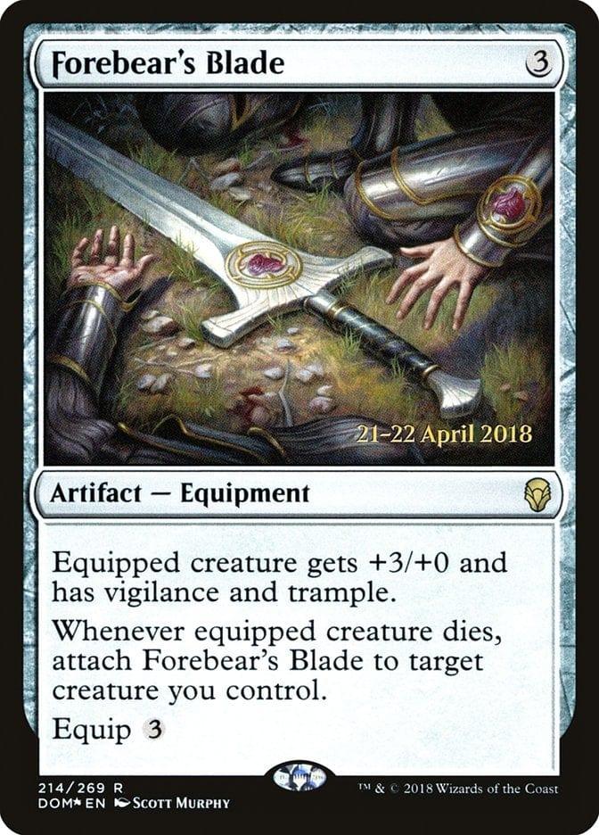 Forebear's Blade [Dominaria Prerelease Promos] - La Boîte Mystère ( The Mystery Box)