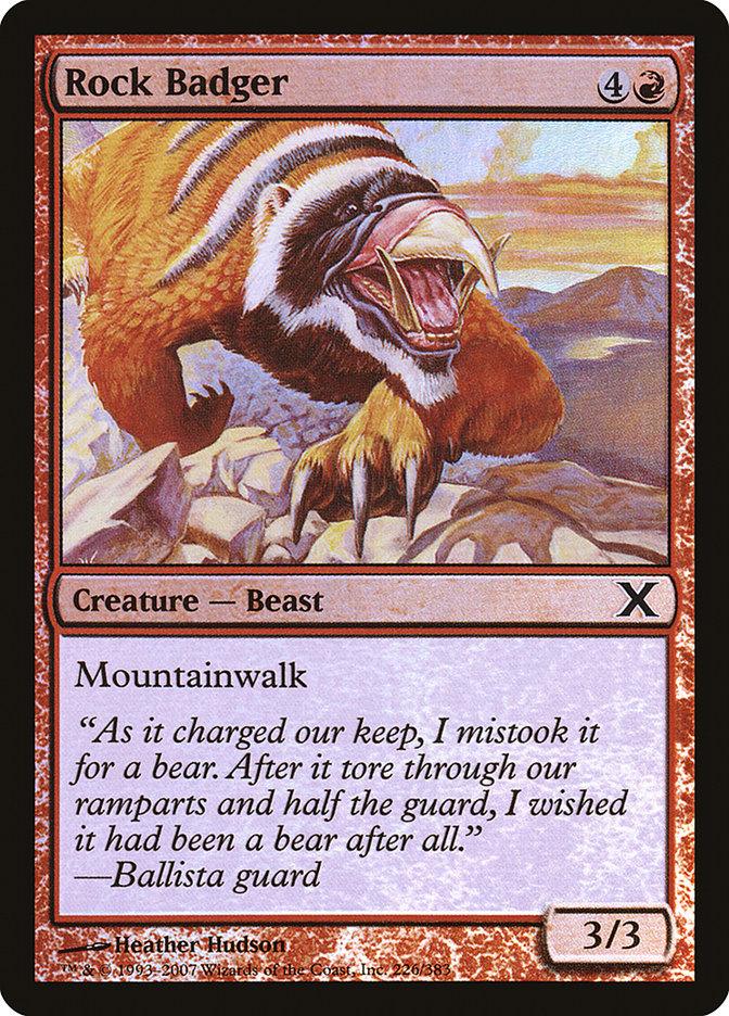 Rock Badger (Premium Foil) [Tenth Edition] - La Boîte Mystère ( The Mystery Box)