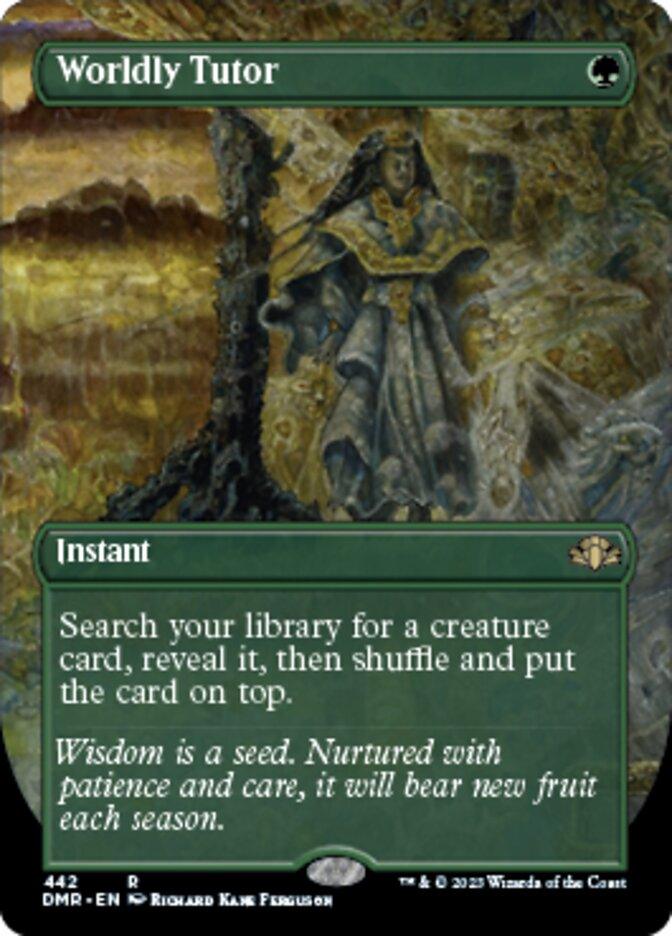 Worldly Tutor (Borderless Alternate Art) [Dominaria Remastered] - La Boîte Mystère ( The Mystery Box)
