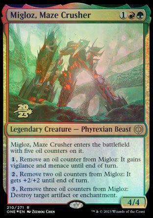 Migloz, Maze Crusher [Phyrexia: All Will Be One Prerelease Promos] - La Boîte Mystère ( The Mystery Box)