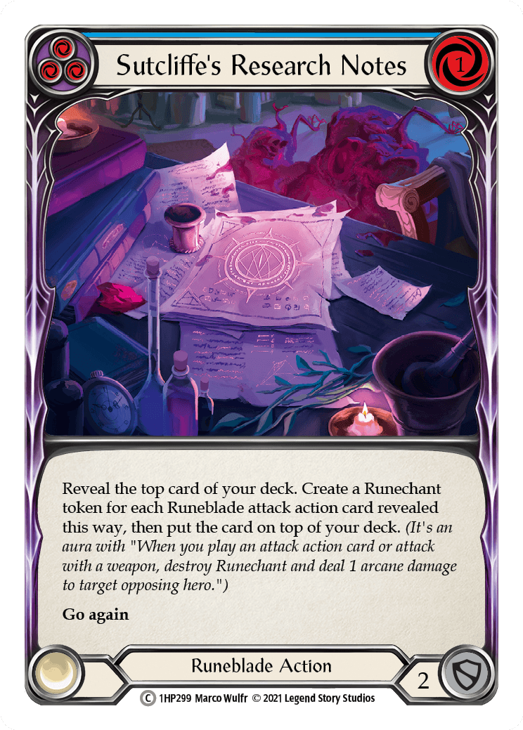 Sutcliffe's Research Notes (Blue) [1HP299] - La Boîte Mystère ( The Mystery Box)