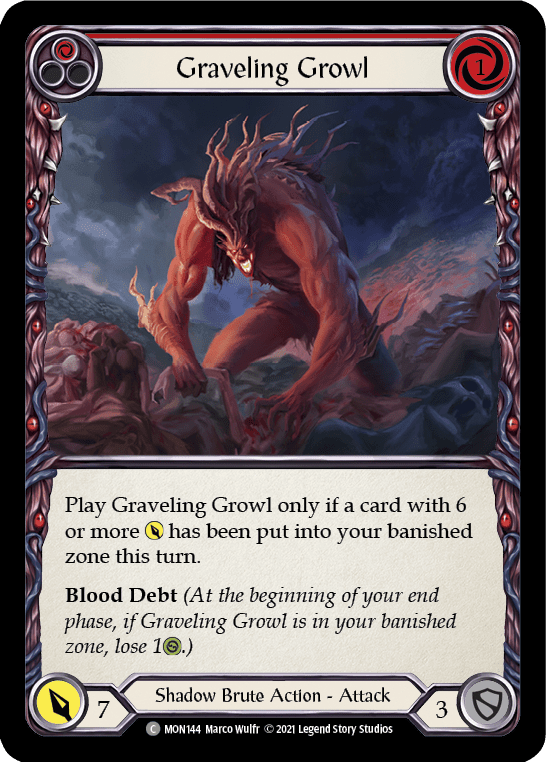 Graveling Growl (Red) [MON144] 1st Edition Normal - La Boîte Mystère ( The Mystery Box)