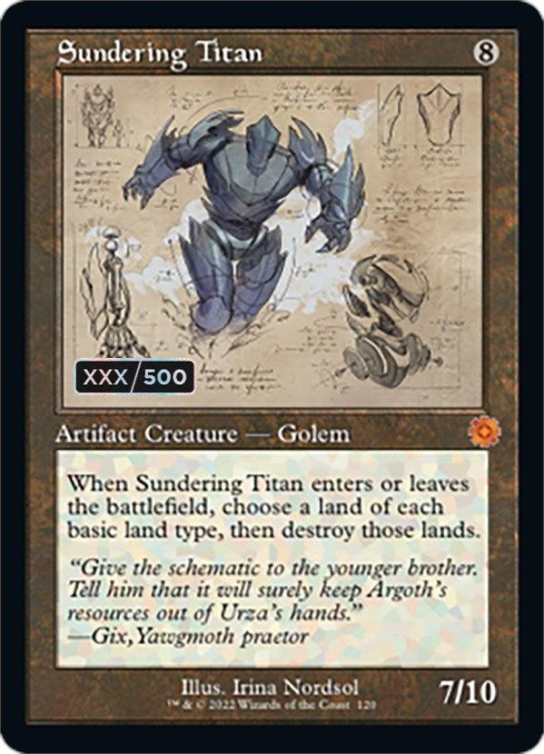 Sundering Titan (Retro Schematic) (Serial Numbered) [The Brothers' War Retro Artifacts] - La Boîte Mystère ( The Mystery Box)