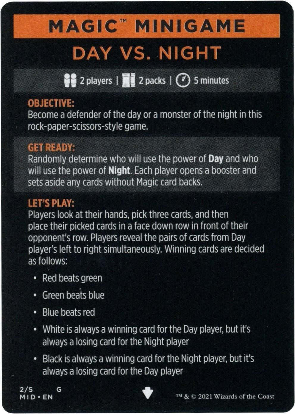 Day Vs. Night (Magic Minigame) [Innistrad: Midnight Hunt Minigame] - La Boîte Mystère ( The Mystery Box)
