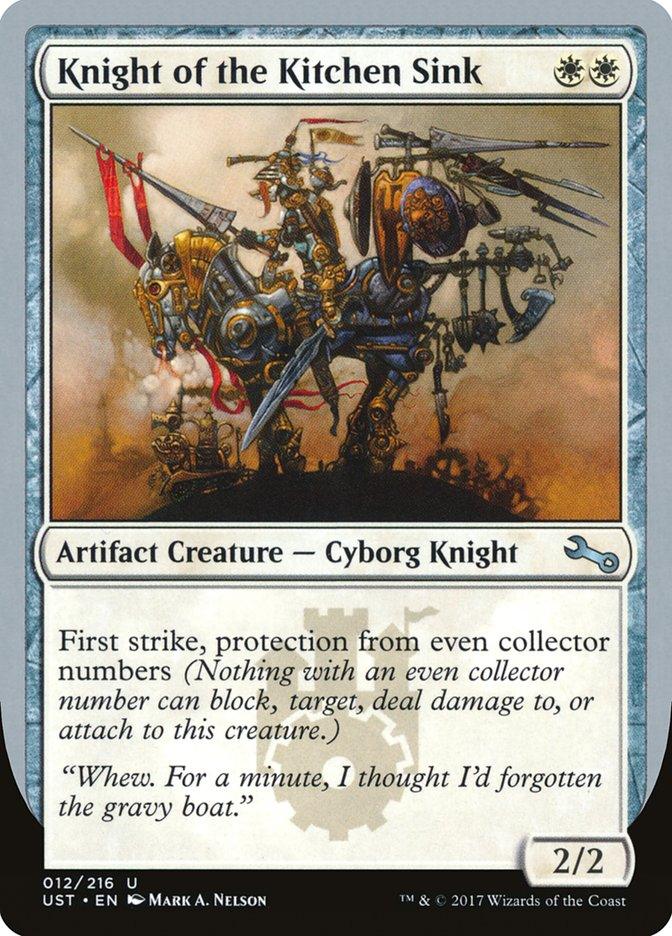 Knight of the Kitchen Sink ("protection from even collector numbers") [Unstable] - La Boîte Mystère ( The Mystery Box)