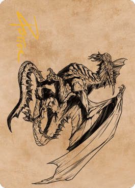 Ancient Silver Dragon Art Card (47) (Gold-Stamped Signature) [Commander Legends: Battle for Baldur's Gate Art Series] - La Boîte Mystère ( The Mystery Box)