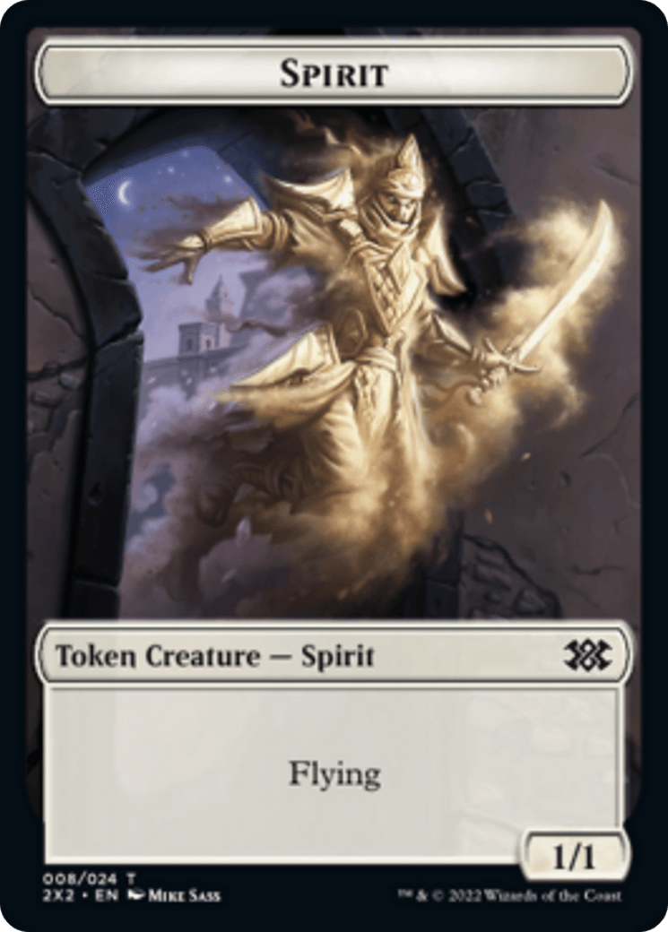 Wrenn and Six Emblem // Spirit Double-sided Token [Double Masters 2022 Tokens] - La Boîte Mystère ( The Mystery Box)