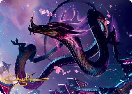 Junji, the Midnight Sky 1 Art Card (Gold-Stamped Signature) [Kamigawa: Neon Dynasty Art Series] - La Boîte Mystère ( The Mystery Box)