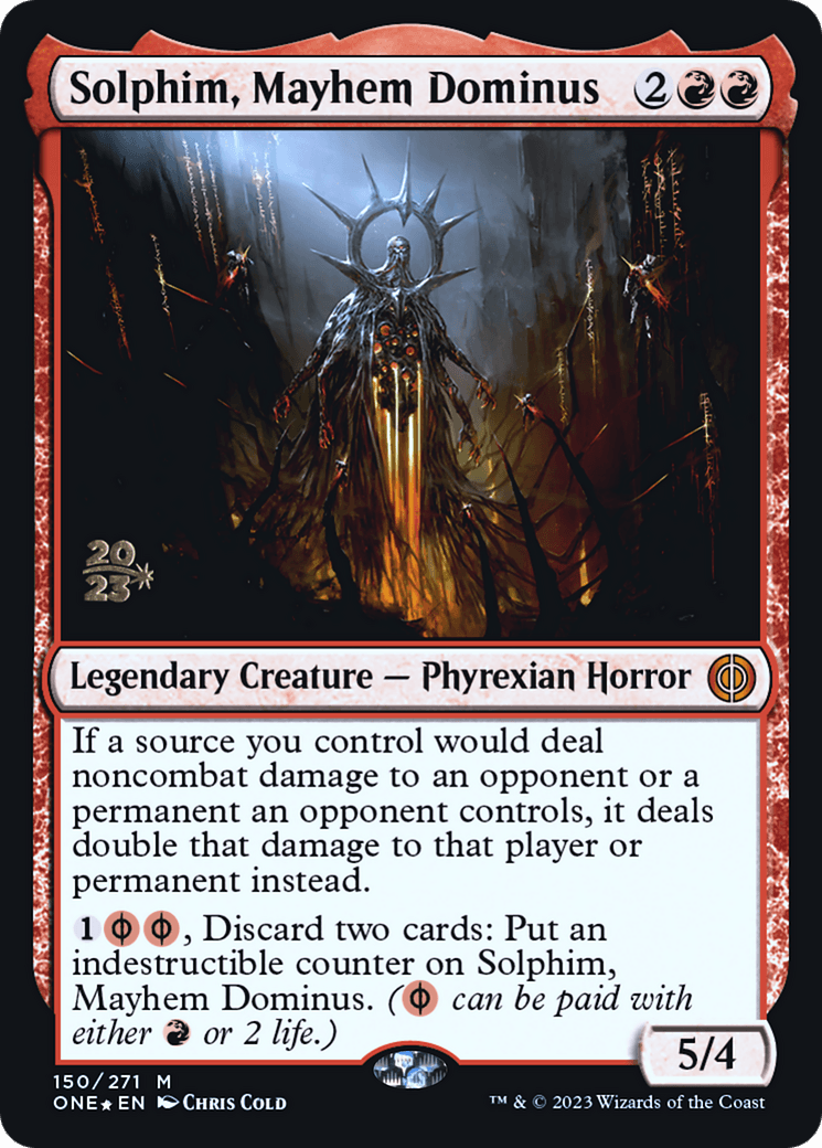 Solphim, Mayhem Dominus [Phyrexia: All Will Be One Prerelease Promos] - La Boîte Mystère ( The Mystery Box)