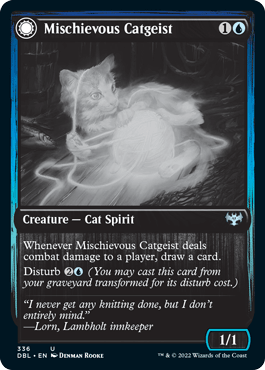 Mischievous Catgeist // Catlike Curiosity [Innistrad: Double Feature] - La Boîte Mystère ( The Mystery Box)
