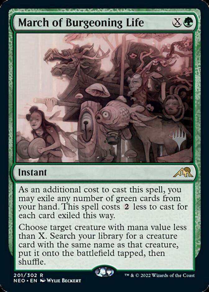 March of Burgeoning Life (Promo Pack) [Kamigawa: Neon Dynasty Promos] - La Boîte Mystère ( The Mystery Box)