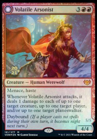 Volatile Arsonist // Dire-Strain Anarchist [Innistrad: Crimson Vow Prerelease Promos] - La Boîte Mystère ( The Mystery Box)