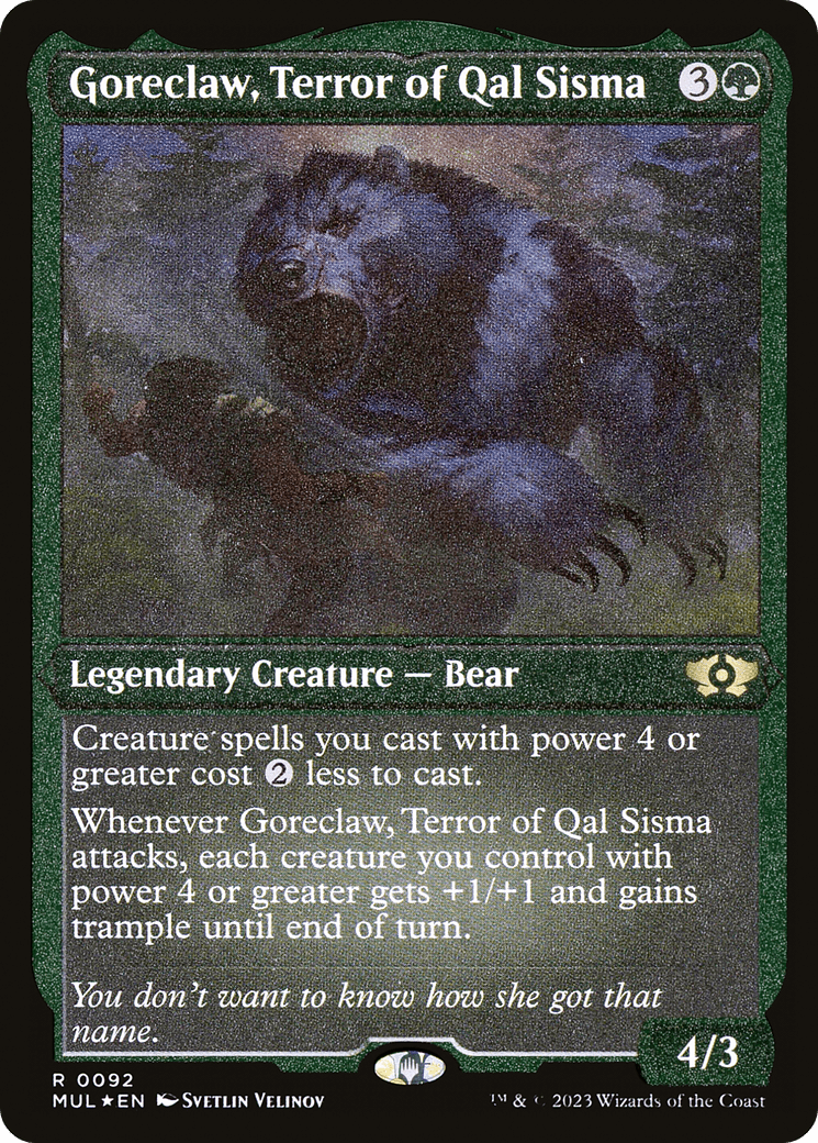 Goreclaw, Terror of Qal Sisma (Foil Etched) [Multiverse Legends] - La Boîte Mystère ( The Mystery Box)