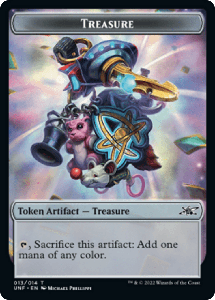 Cat // Treasure (13) Double-sided Token [Unfinity Tokens] - La Boîte Mystère ( The Mystery Box)