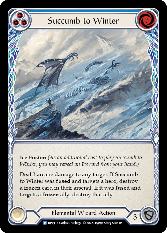 Succumb to Winter (Blue) [UPR112] (Uprising) Rainbow Foil - La Boîte Mystère ( The Mystery Box)
