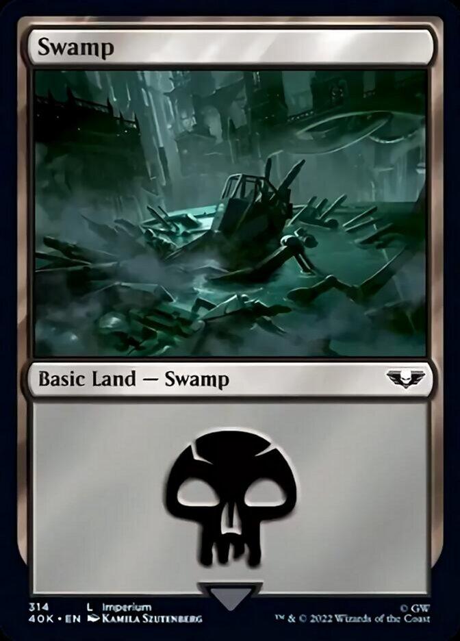 Swamp (314) [Universes Beyond: Warhammer 40,000] - La Boîte Mystère ( The Mystery Box)