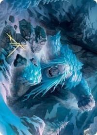 Icehide Troll Art Card (Gold-Stamped Signature) [Kaldheim: Art Series] - La Boîte Mystère ( The Mystery Box)