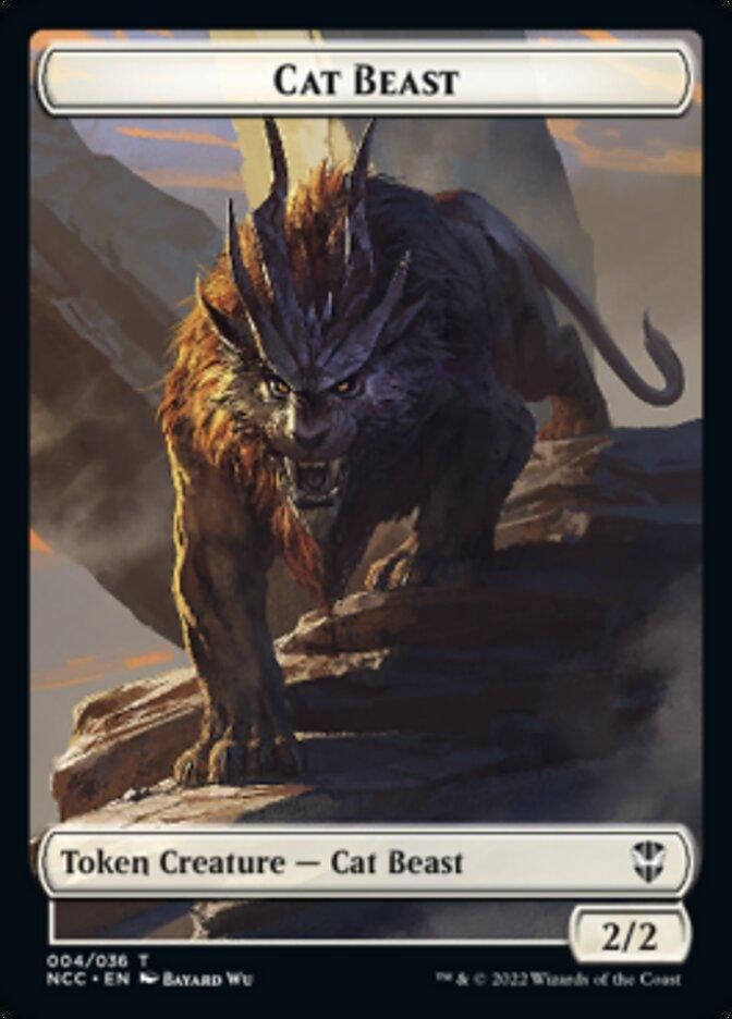 Soldier (09) // Cat Beast Double-sided Token [Streets of New Capenna Commander Tokens] - La Boîte Mystère ( The Mystery Box)