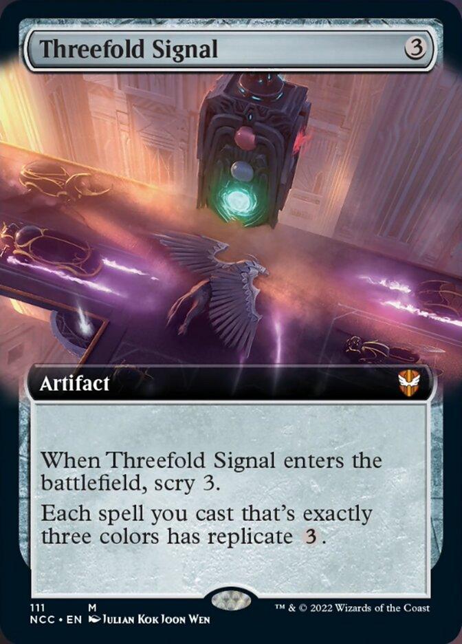 Threefold Signal (Extended Art) [Streets of New Capenna Commander] - La Boîte Mystère ( The Mystery Box)