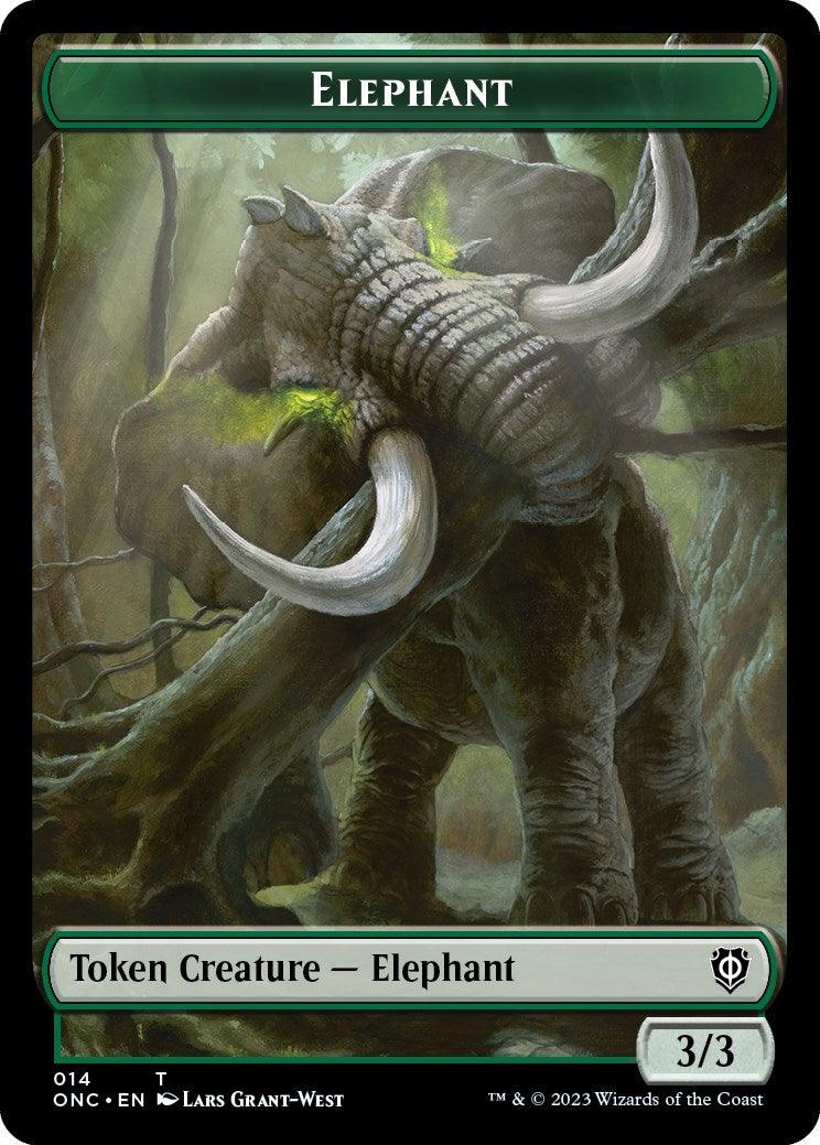 Human Soldier // Elephant Double-Sided Token [Phyrexia: All Will Be One Commander Tokens] - La Boîte Mystère ( The Mystery Box)