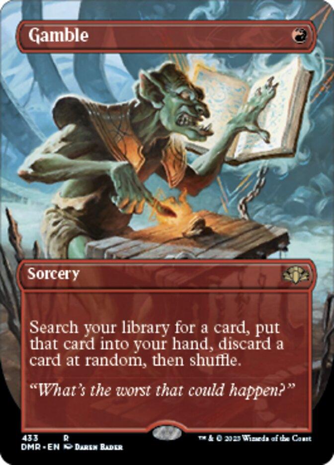 Gamble (Borderless Alternate Art) [Dominaria Remastered] - La Boîte Mystère ( The Mystery Box)