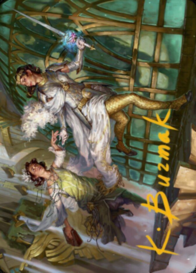 Daring Escape Art Card (Gold-Stamped Signature) [Streets of New Capenna Art Series] - La Boîte Mystère ( The Mystery Box)