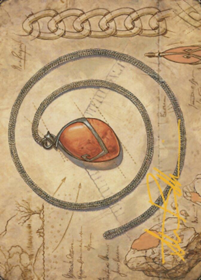 Mox Amber Art Card (Gold-Stamped Signature) [The Brothers' War Art Series] - La Boîte Mystère ( The Mystery Box)