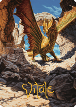 Ancient Brass Dragon Art Card (02) (Gold-Stamped Signature) [Commander Legends: Battle for Baldur's Gate Art Series] - La Boîte Mystère ( The Mystery Box)