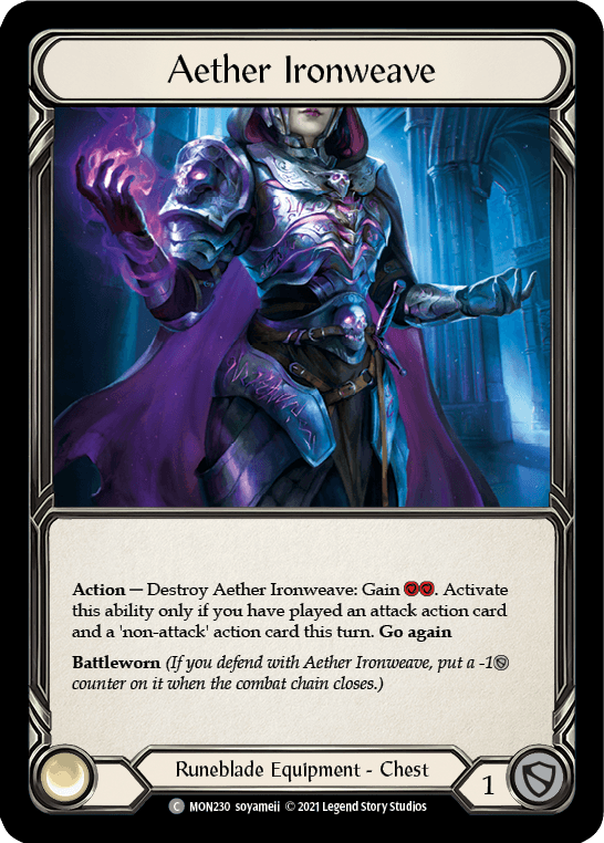 Aether Ironweave [MON230-CF] 1st Edition Cold Foil - La Boîte Mystère ( The Mystery Box)