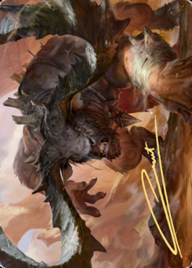 Moraug, Fury of Akoum Art Card (Gold-Stamped Signature) [Zendikar Rising Art Series] - La Boîte Mystère ( The Mystery Box)