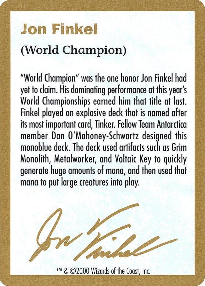 Jon Finkel Bio [World Championship Decks 2000] - La Boîte Mystère ( The Mystery Box)