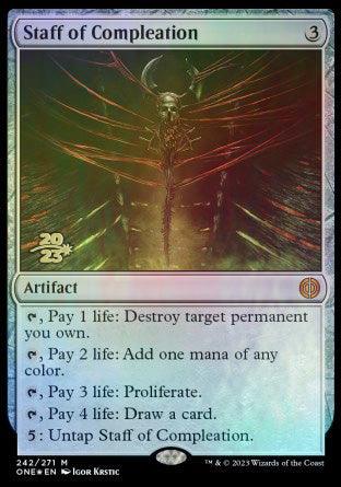 Staff of Compleation [Phyrexia: All Will Be One Prerelease Promos] - La Boîte Mystère ( The Mystery Box)