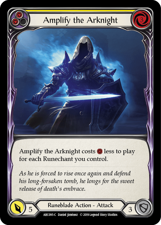 Flesh And Blood Flesh And Blood Single Amplify the Arknight (Yellow) [ARC095-C] 1st Edition Rainbow Foil