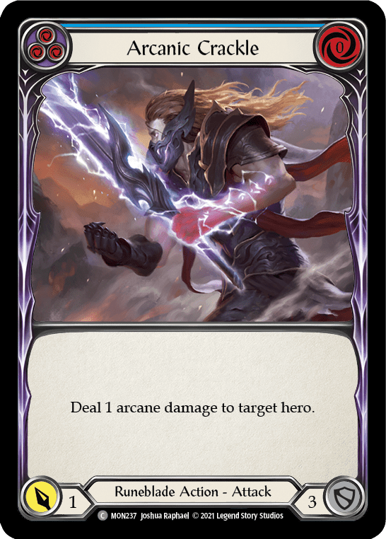 Flesh And Blood Flesh And Blood Single Arcanic Crackle (Blue) [MON237] 1st Edition Normal
