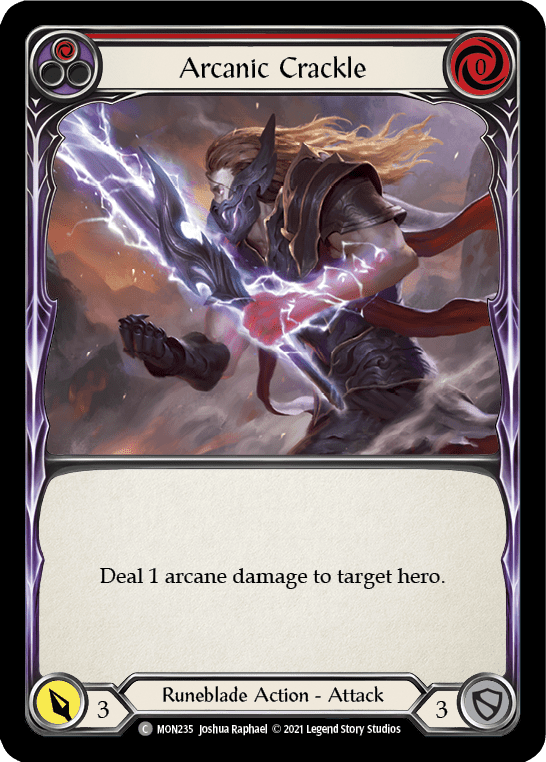 Flesh And Blood Flesh And Blood Single Arcanic Crackle (Red) [MON235] 1st Edition Normal