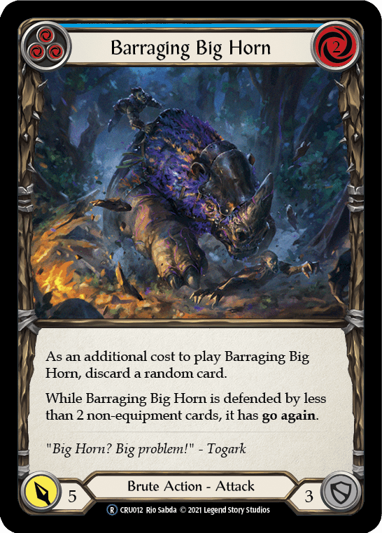Flesh And Blood Flesh And Blood Single Barraging Big Horn (Blue) [U-CRU012] Unlimited Normal