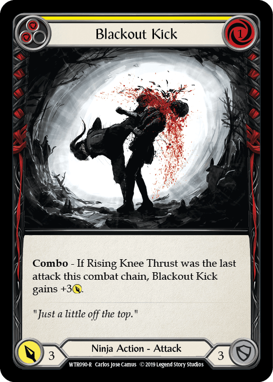 Flesh And Blood Flesh And Blood Single Blackout Kick (Yellow) [WTR090-R] Alpha Print Normal